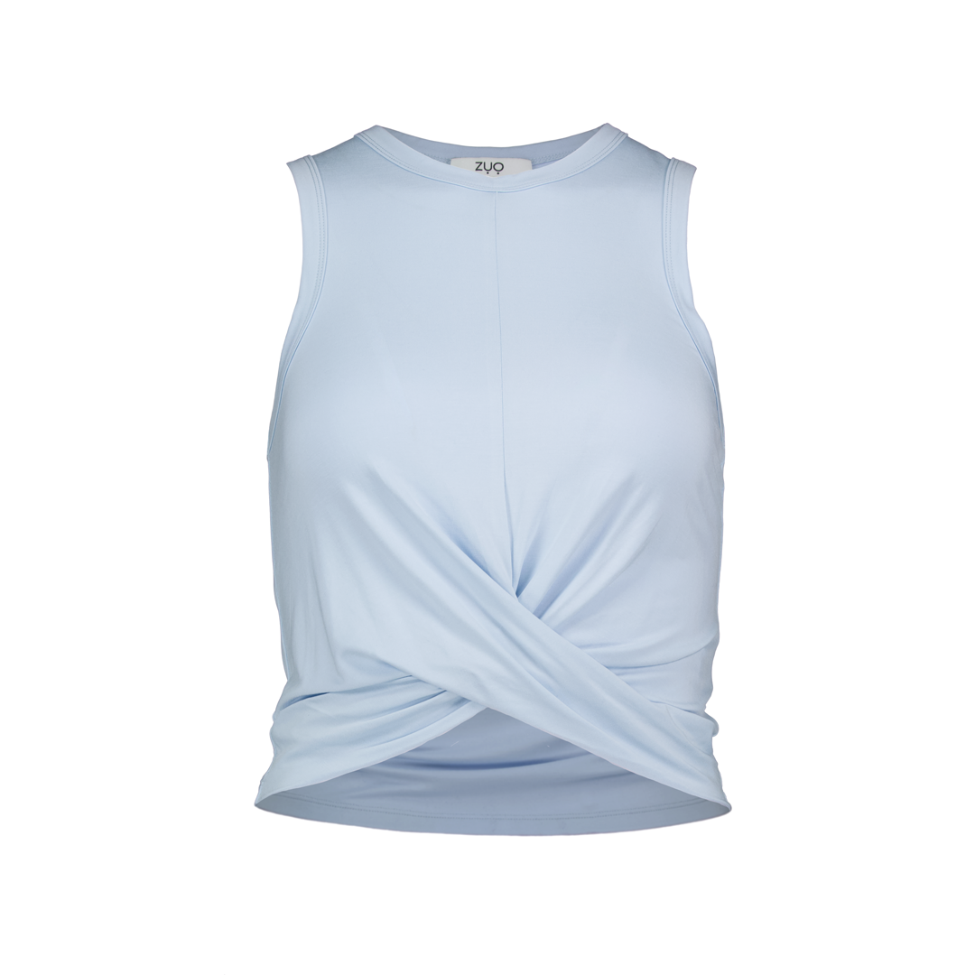 Twist Front Tank - Artic Blue