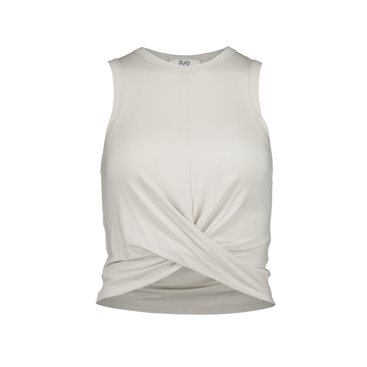 Twist Front Tank - Coconut Milk