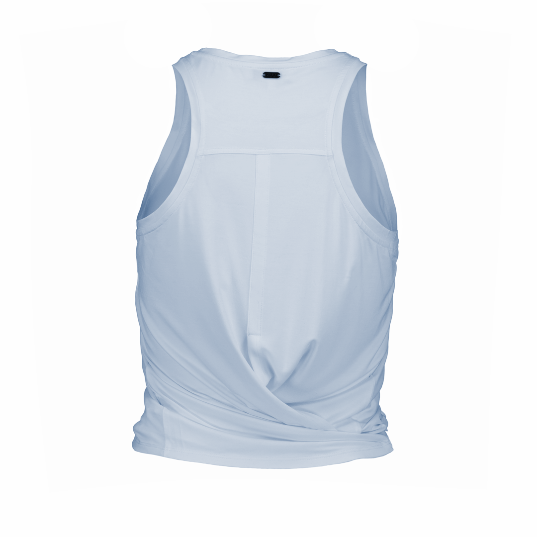 Tie Back Tank - Arctic Blue