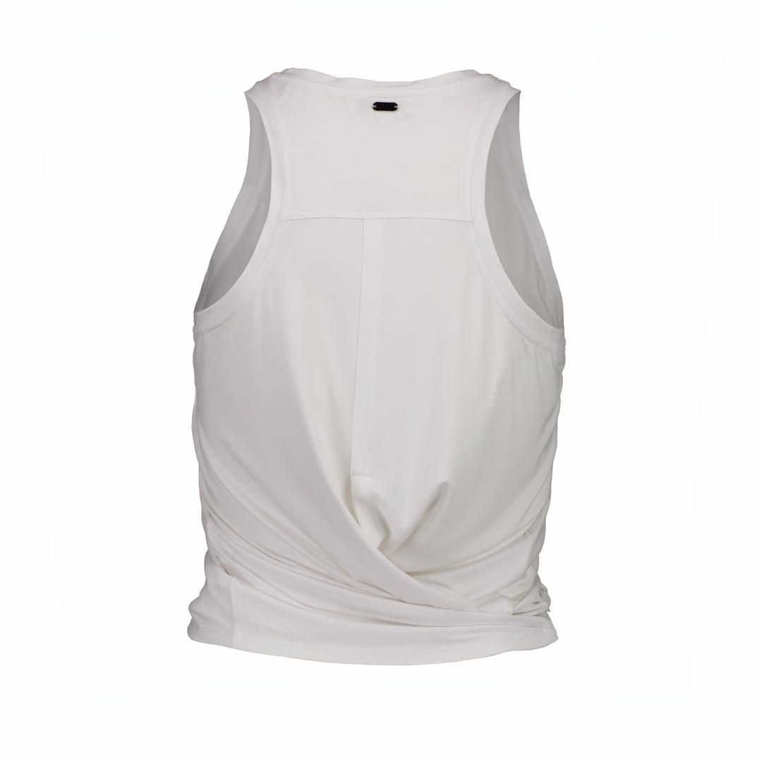 Tie Back Tank - White