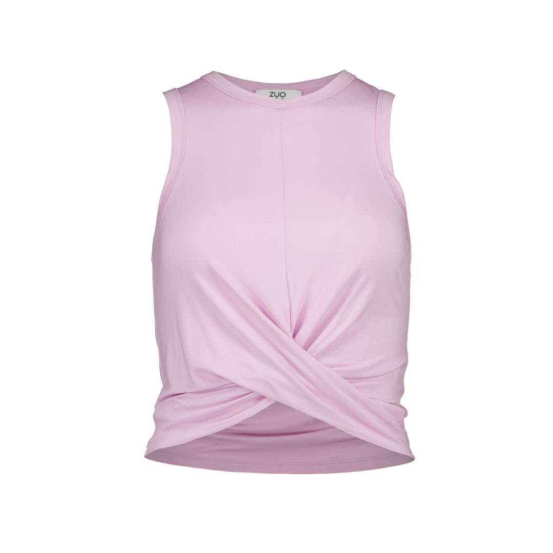 Twist Front Tank - Dusty Pink