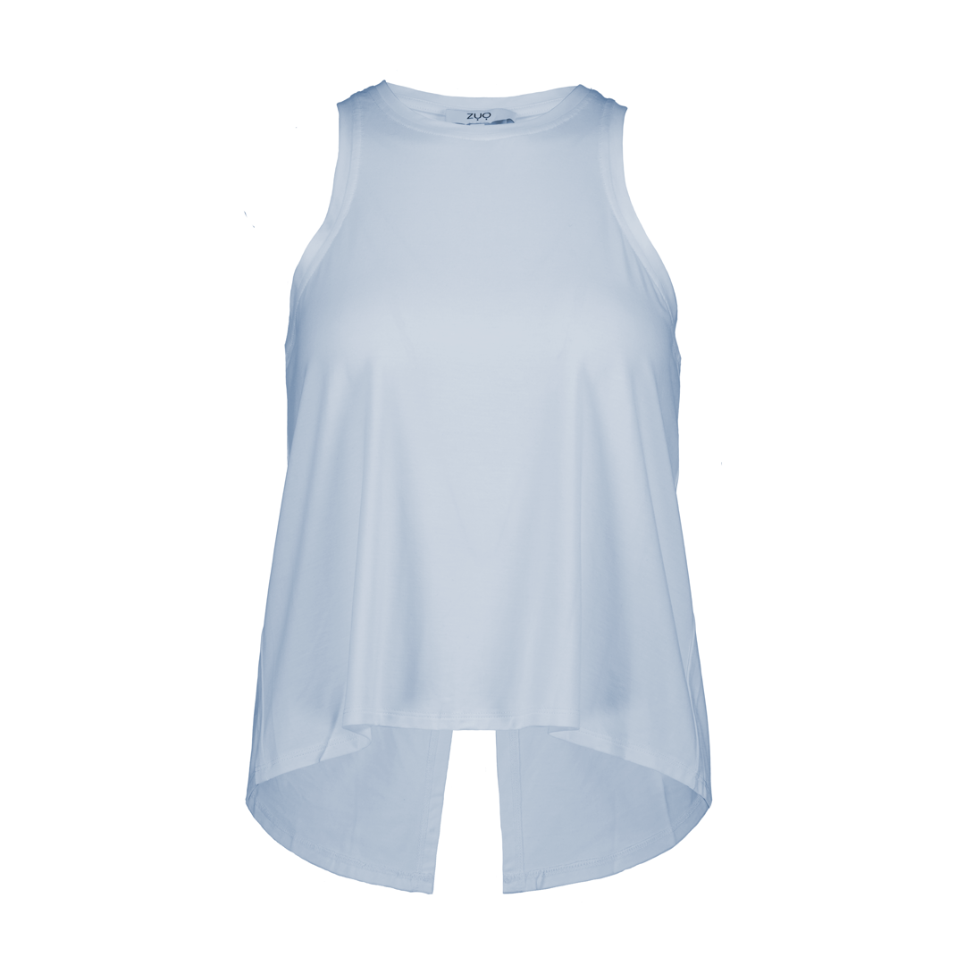 Tie Back Tank - Arctic Blue