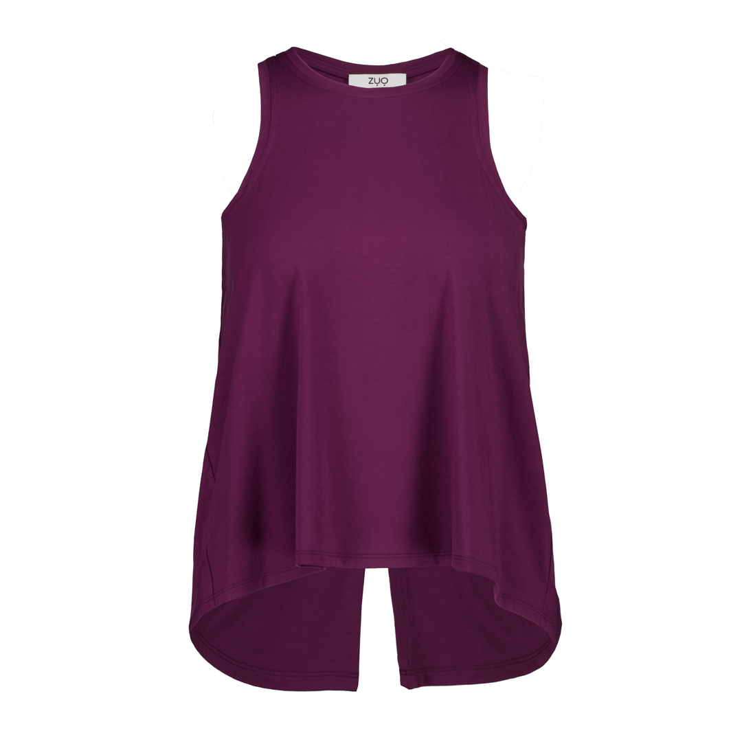 Tie Back Tank - Winter Wine