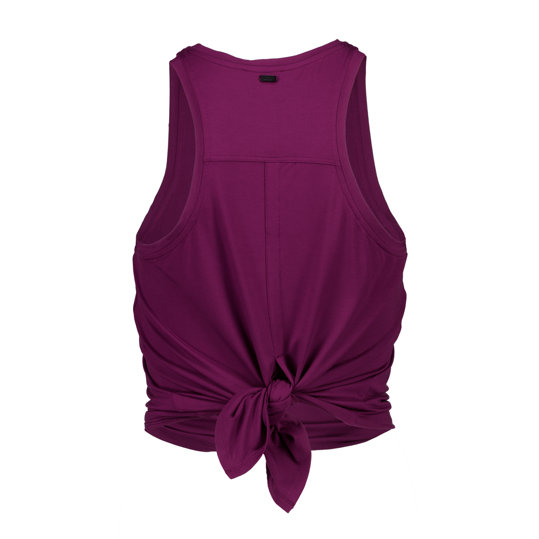 Tie Back Tank - Winter Wine