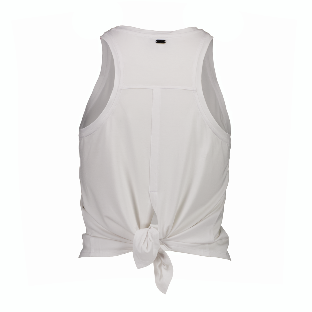 Tie Back Tank - White