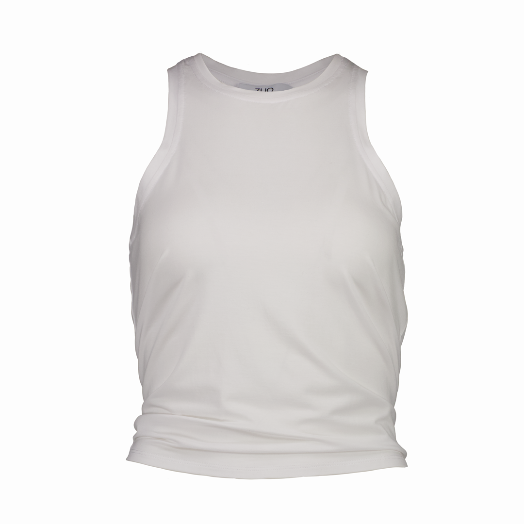 Tie Back Tank - White