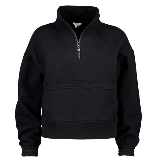 1/4 Zip Sweatshirt - Black