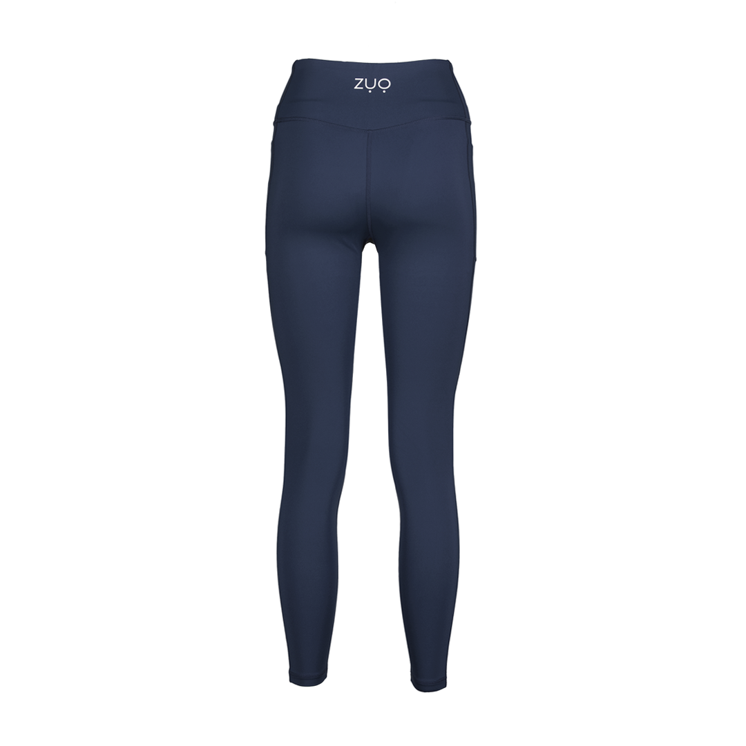 Back view ghost model in full-length leggings in Navy Blazer colour