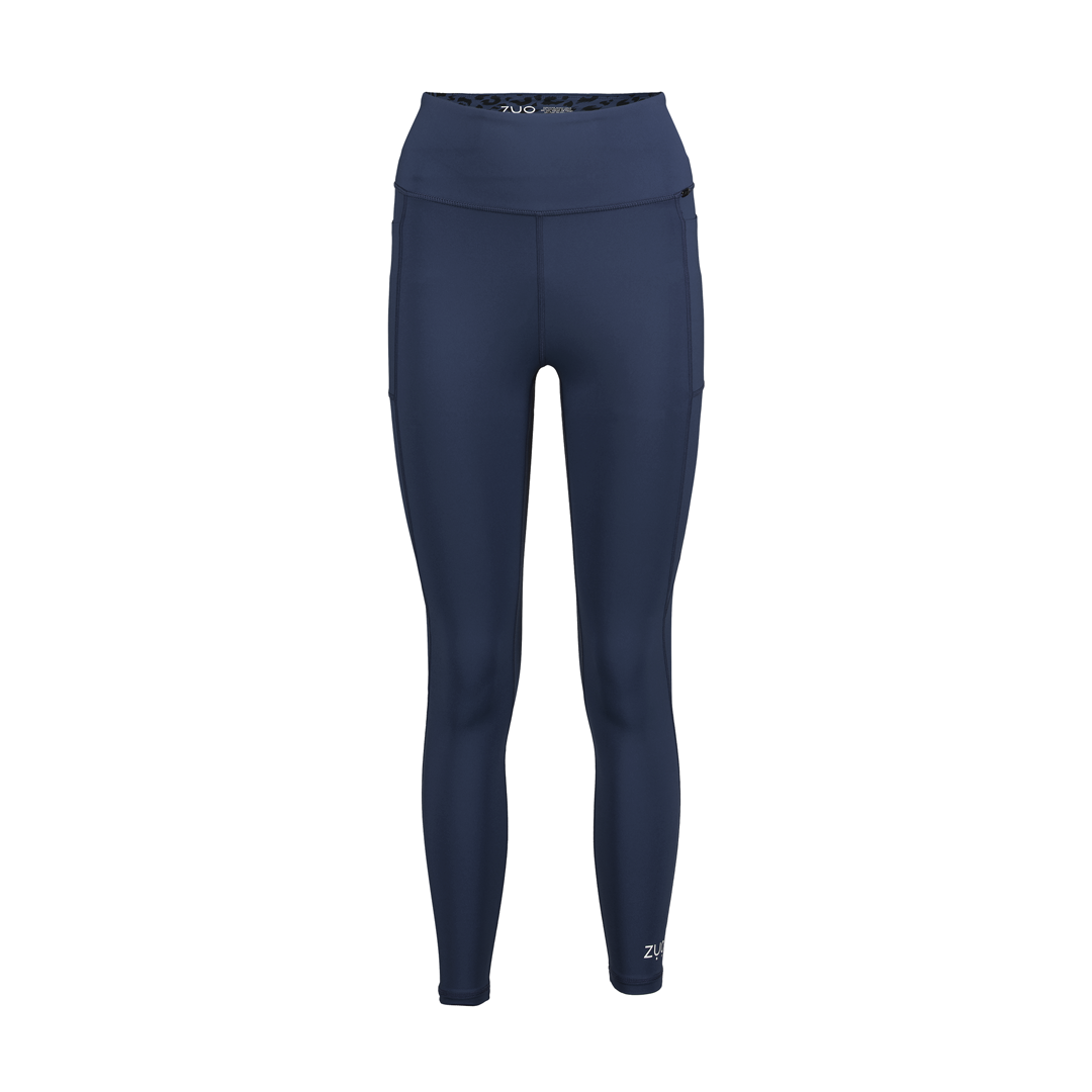 Front view ghost model in full-length leggings in Navy Blazer colour